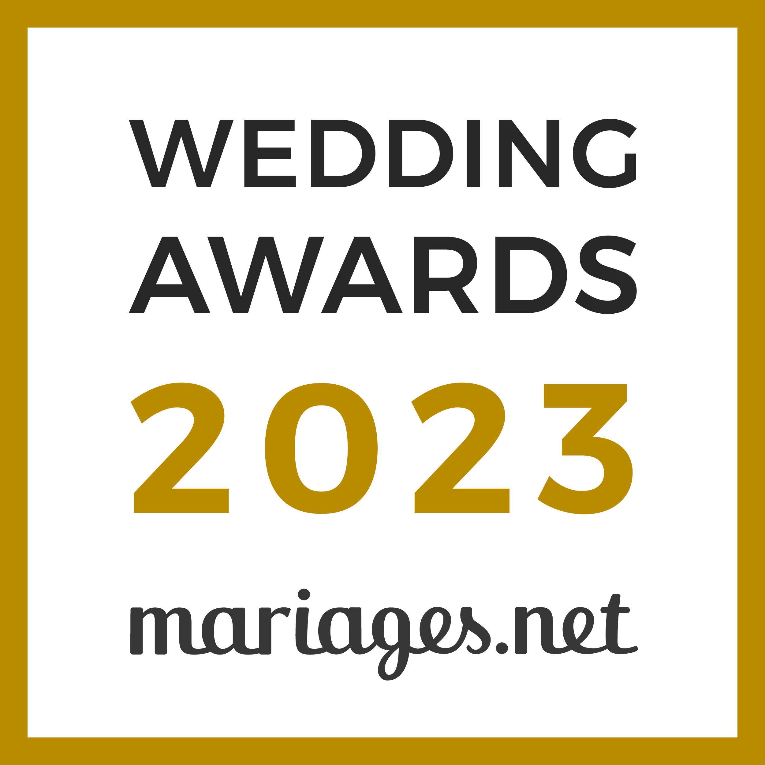 Fabyo-B,gagnant Wedding Awards 2023 Mariages.net